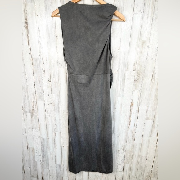 Topshop Women's Sleeveless Gray Side Cut Out T Shirt Dress Size M 8-10 - Picture 3 of 11